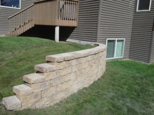 retaining wall built by buck landscaping