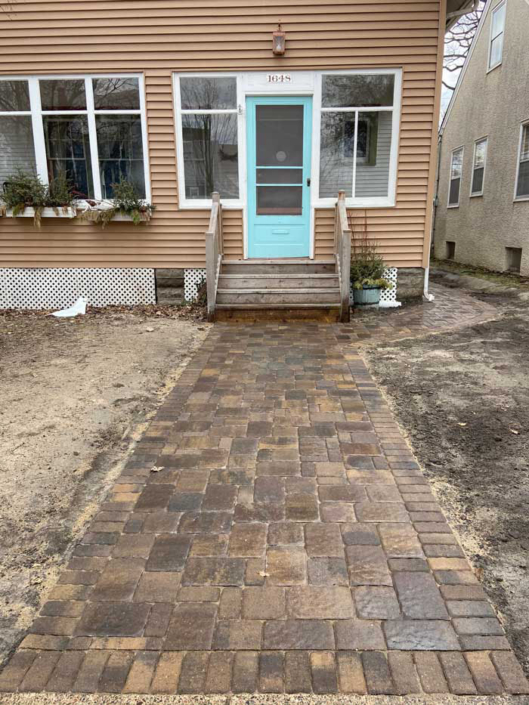 Small paver entryway access